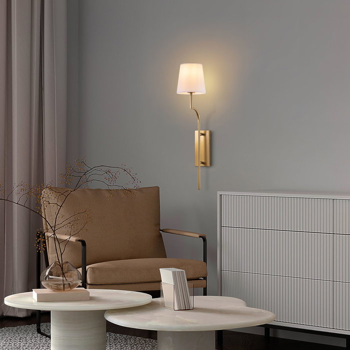 Opviq Lumora - 15333 Lámpara de Pared Dorado y Blanco